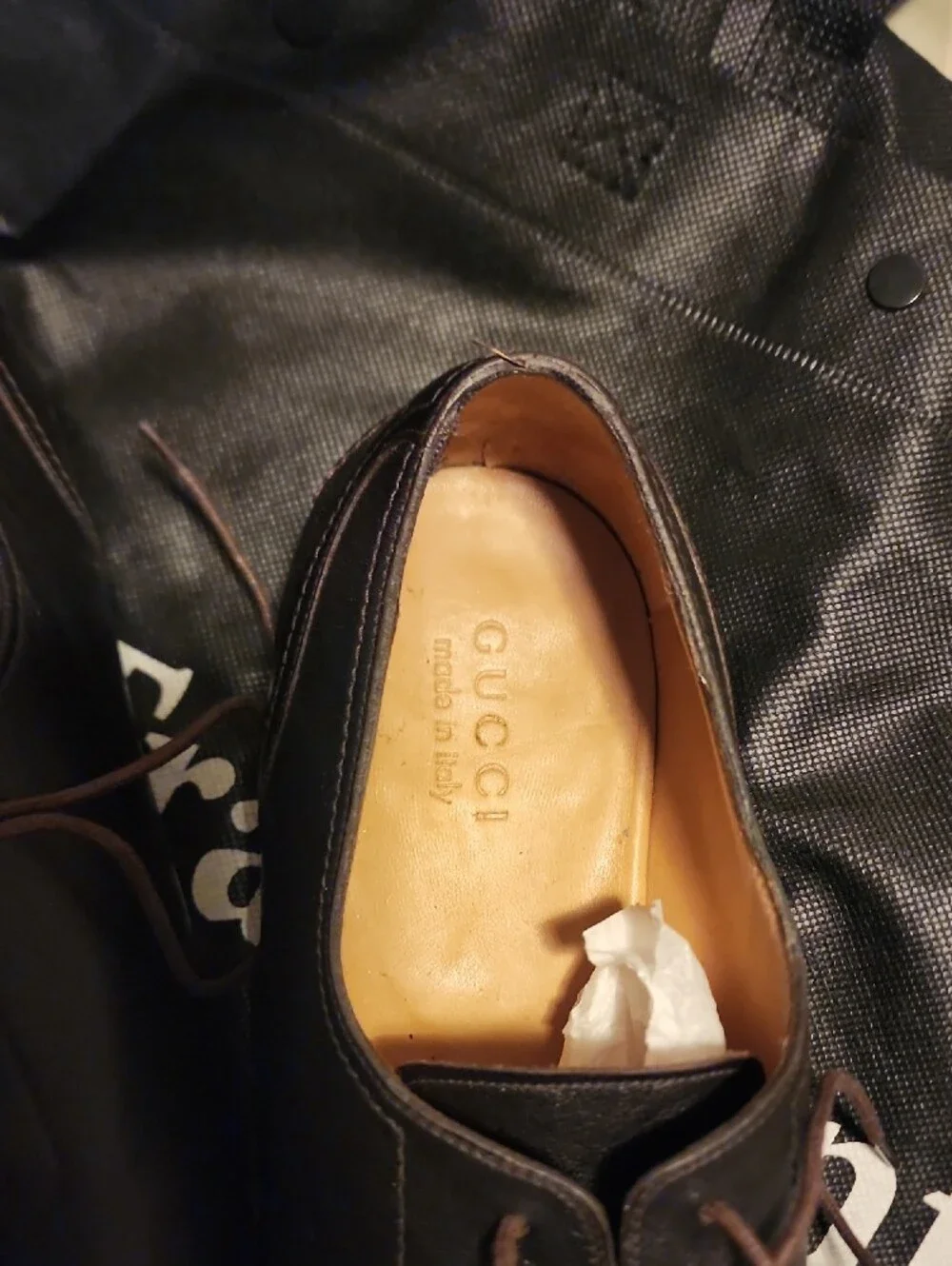 Gucci Dark Brown Leather Cap-Toe Oxford Dress Shoe